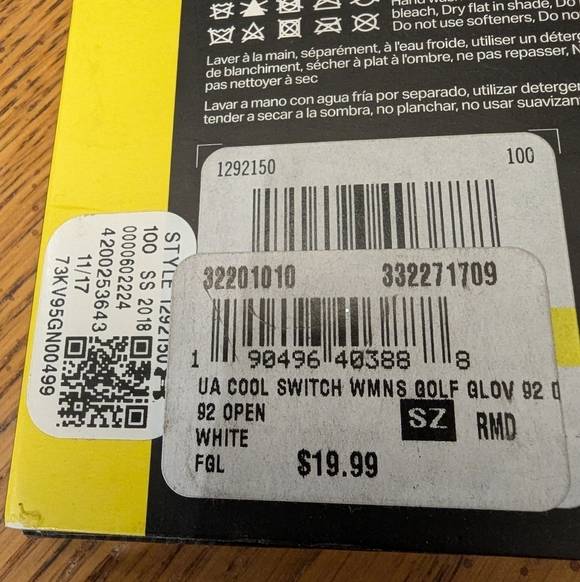 Under Armour Women's Cool Switch Golf Glove Size Medium right NIB - Picture 3 of 14